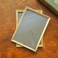 Set of two vintage photo frames | Vintage photo frames 13x18 cm | Vintage brass picture frames | Vintage silver plated frames