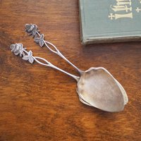 Vintage alpacca silver cake servers | Set of two vintage cake servers | Alpacca silver cake servers | Vintage serveware