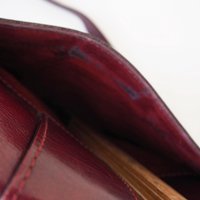 Vintage leather crossbody bag | Vintage leather bag | Burgundy leather bag | Vintage leather bag by Three Bags | Made in Finland