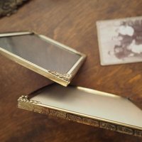 Set of two vintage photo frames | Vintage photo frames | Vintage brass picture frames | Mismatched photo frames