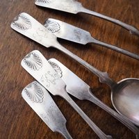 Set of six vintage spoons | Vintage Musla spoons | Vintage alpacca silver spoons | Small vintage spoons