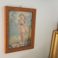 Vintage wall art set | Framed vintage prints for a nursery or a little girl's room | Vintage prints | Framed vintage prints