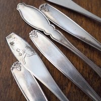 Set of six vintage spoons | Vintage spoons | Vintage alpacca silver spoons | Small vintage spoons