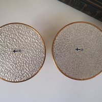 Pair of vintage candlestick holders | Gold plated candlestick holders | Simple candlestick holders | Made in Finland