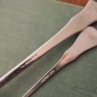 Set of six vintage teaspoons and a cake server | Hackmann Myrna | Vintage stainless steel teaspoons | Vintage teaspoons