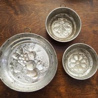 Set of three vintage copper baking molds | Vintage copper molds | Mismatched copper molds | Vintage baking molds | Vintage kitchen decor