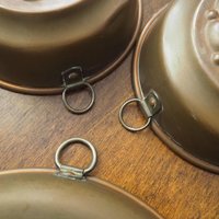 Set of three vintage copper baking molds | Vintage copper molds | Mismatched copper molds | Vintage baking molds | Vintage kitchen decor