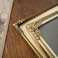 Set of two vintage photo frames | Vintage photo frames | Vintage brass picture frames | Mismatched photo frames