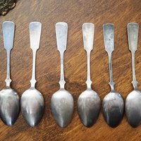 Set of six vintage spoons | Vintage Musla spoons | Vintage alpacca silver spoons | Small vintage spoons