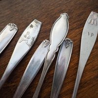 Set of six vintage spoons | Vintage spoons | Vintage alpacca silver spoons | Small vintage spoons