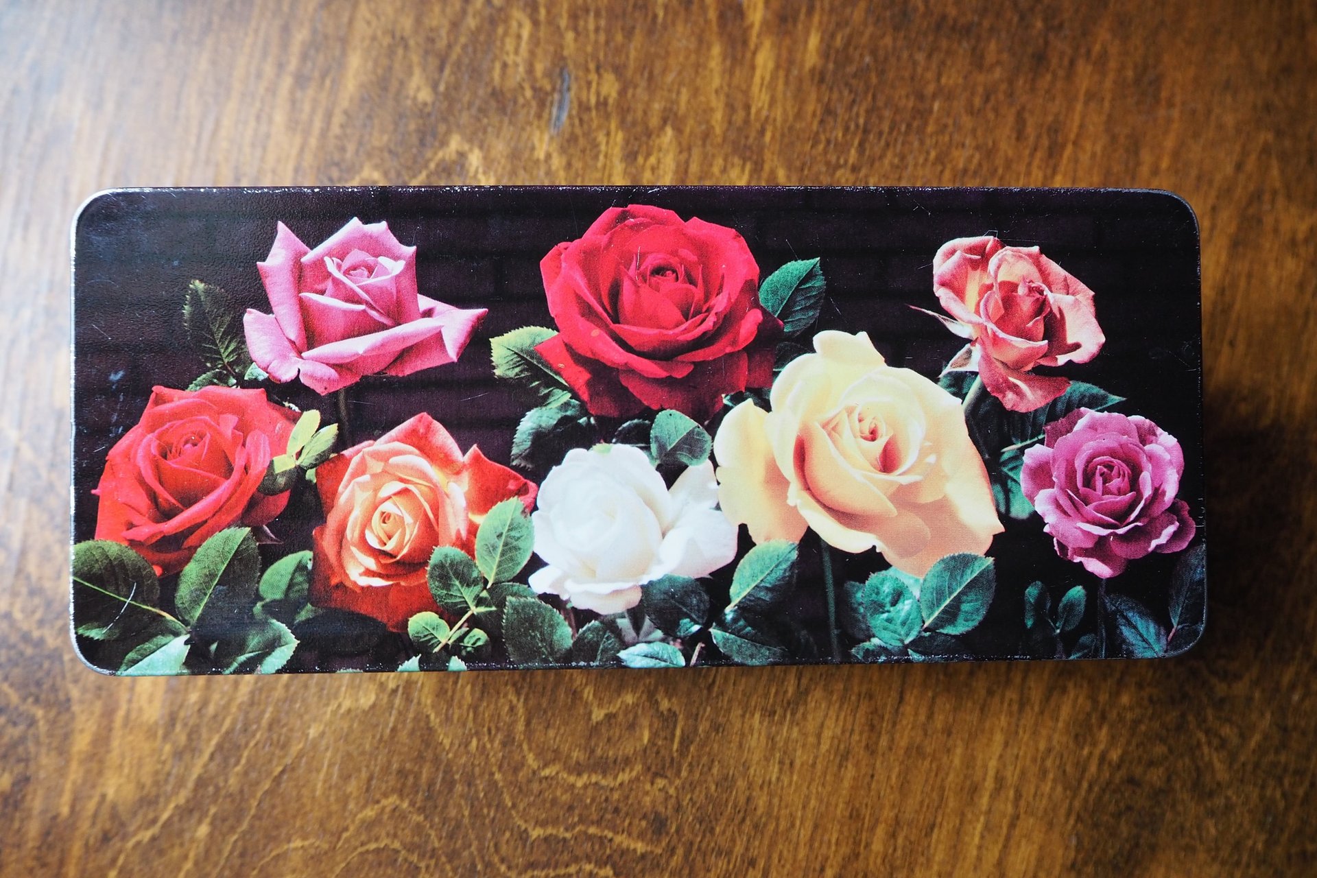 Vintage floral tin box | Floral tin box | Vintage storage box | 6 MB container Made in Great Britain