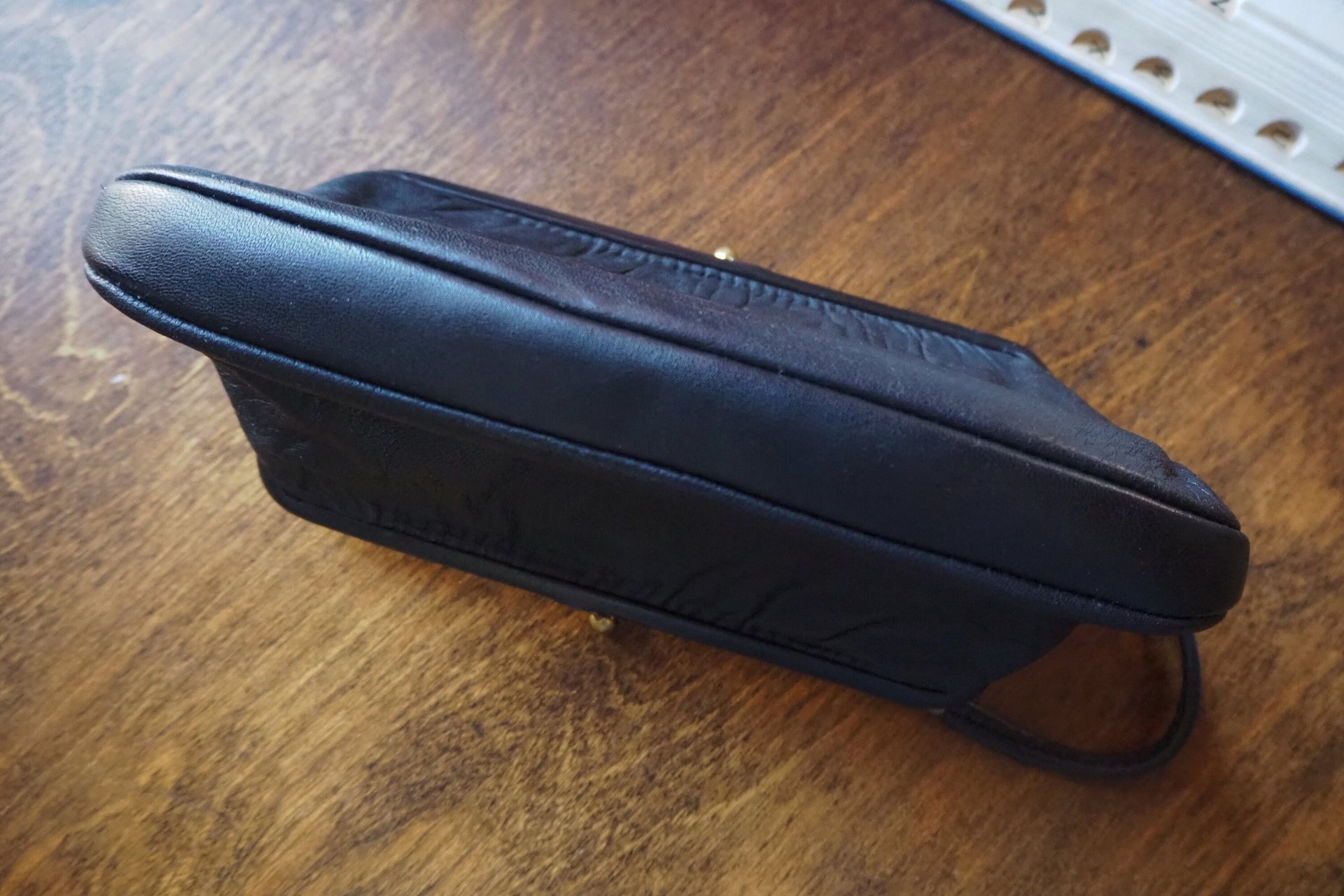 Vintage leather purse bag | Vintage leather bag | Black purse bag | Vintage leather clutch | Vintage purse