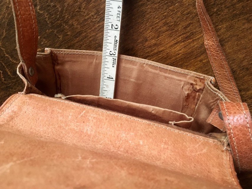 Vintage leather crossbody bag | Small crossbody bag | Vintage leather bag | Brown leather bag