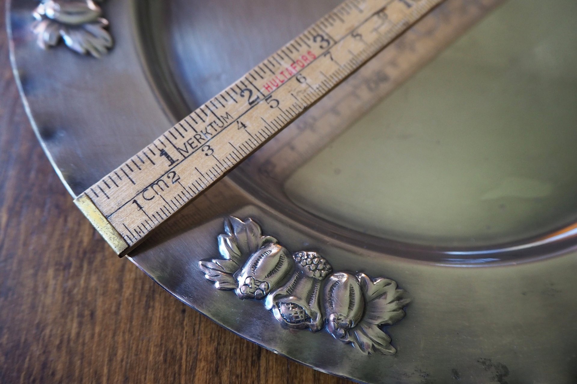 Vintage alpacca silver plate | Alpacca silver platter | Vintage serving plate | Vintage silver plate