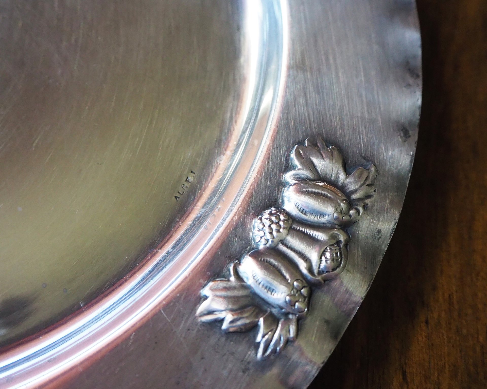 Vintage alpacca silver plate | Alpacca silver platter | Vintage serving plate | Vintage silver plate