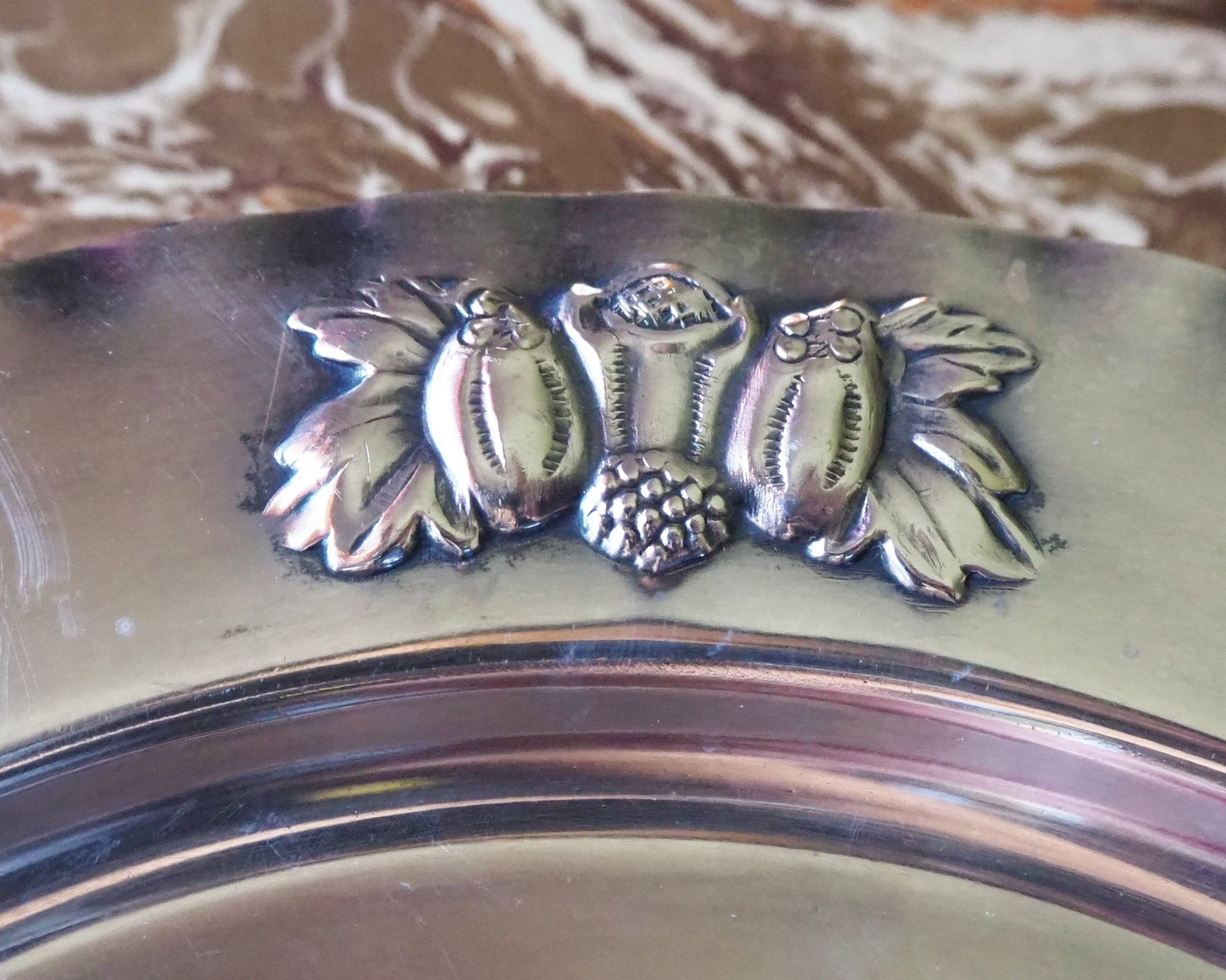 Vintage alpacca silver plate | Alpacca silver platter | Vintage serving plate | Vintage silver plate