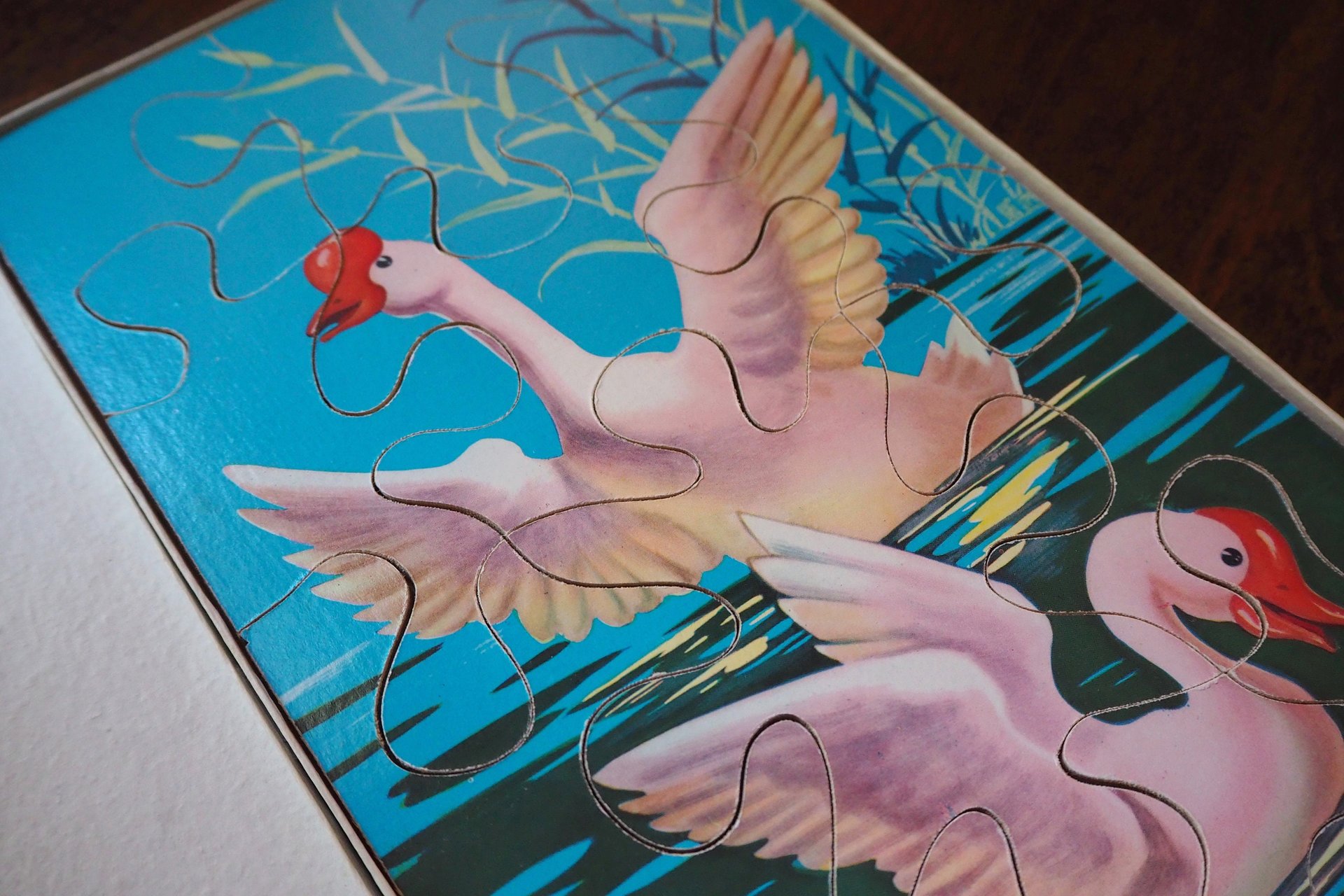 Vintage picture puzzle | Vintage goose puzzle | Retro picture puzzle | Wooden goose puzzle | Wooden picture puzzle