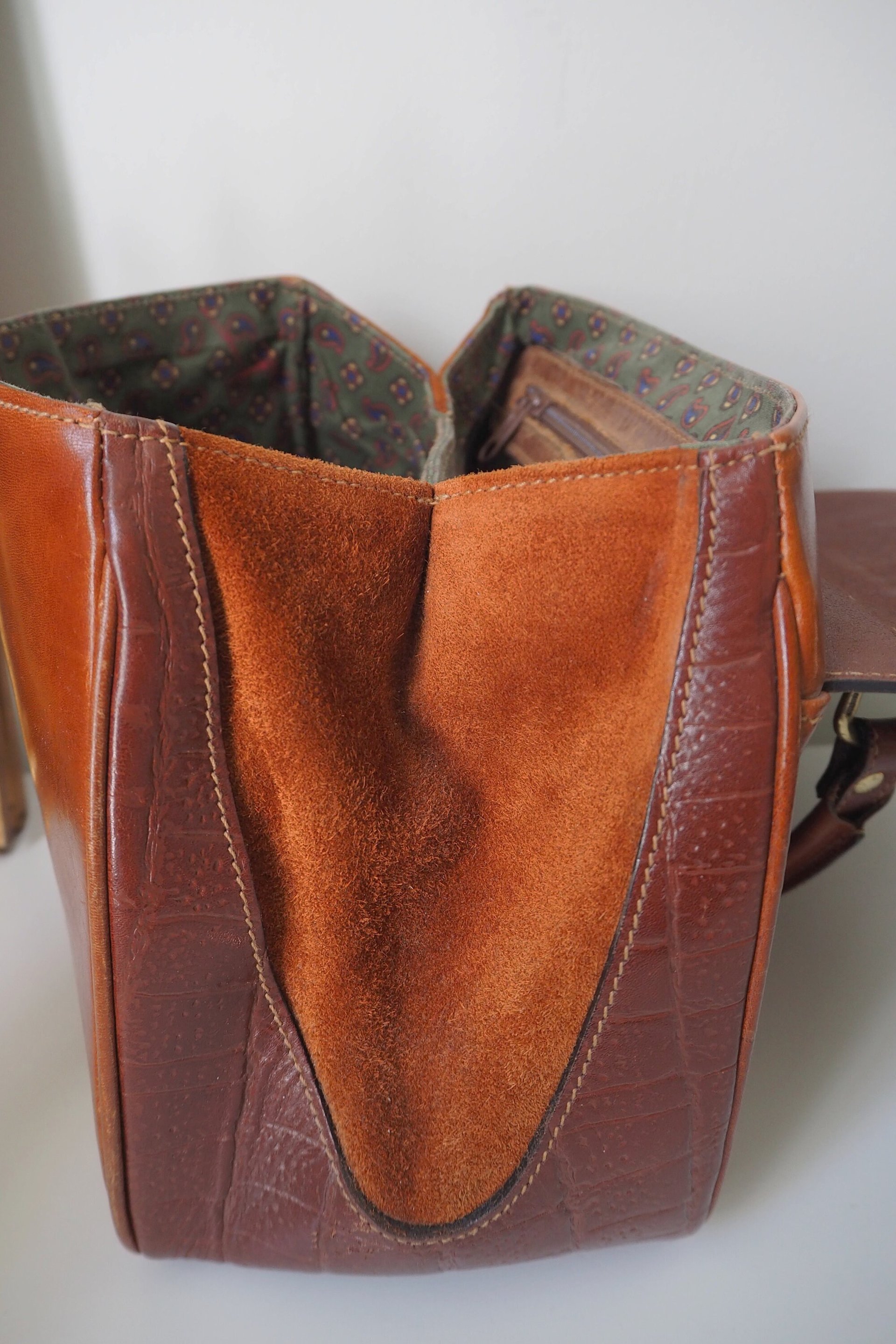 Vintage leather handbag | El Campero leather bag | Top handle bag | Vintage El Campero bag | Brown leather bag