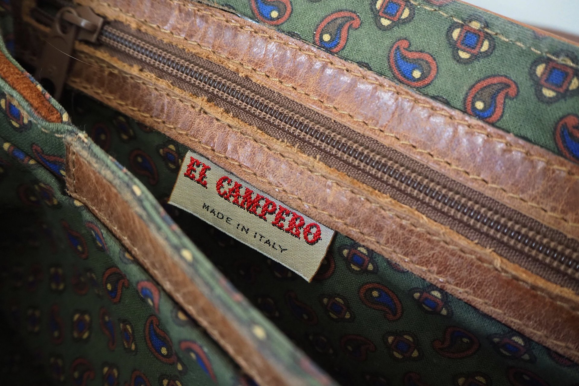 Vintage leather handbag | El Campero leather bag | Top handle bag | Vintage El Campero bag | Brown leather bag