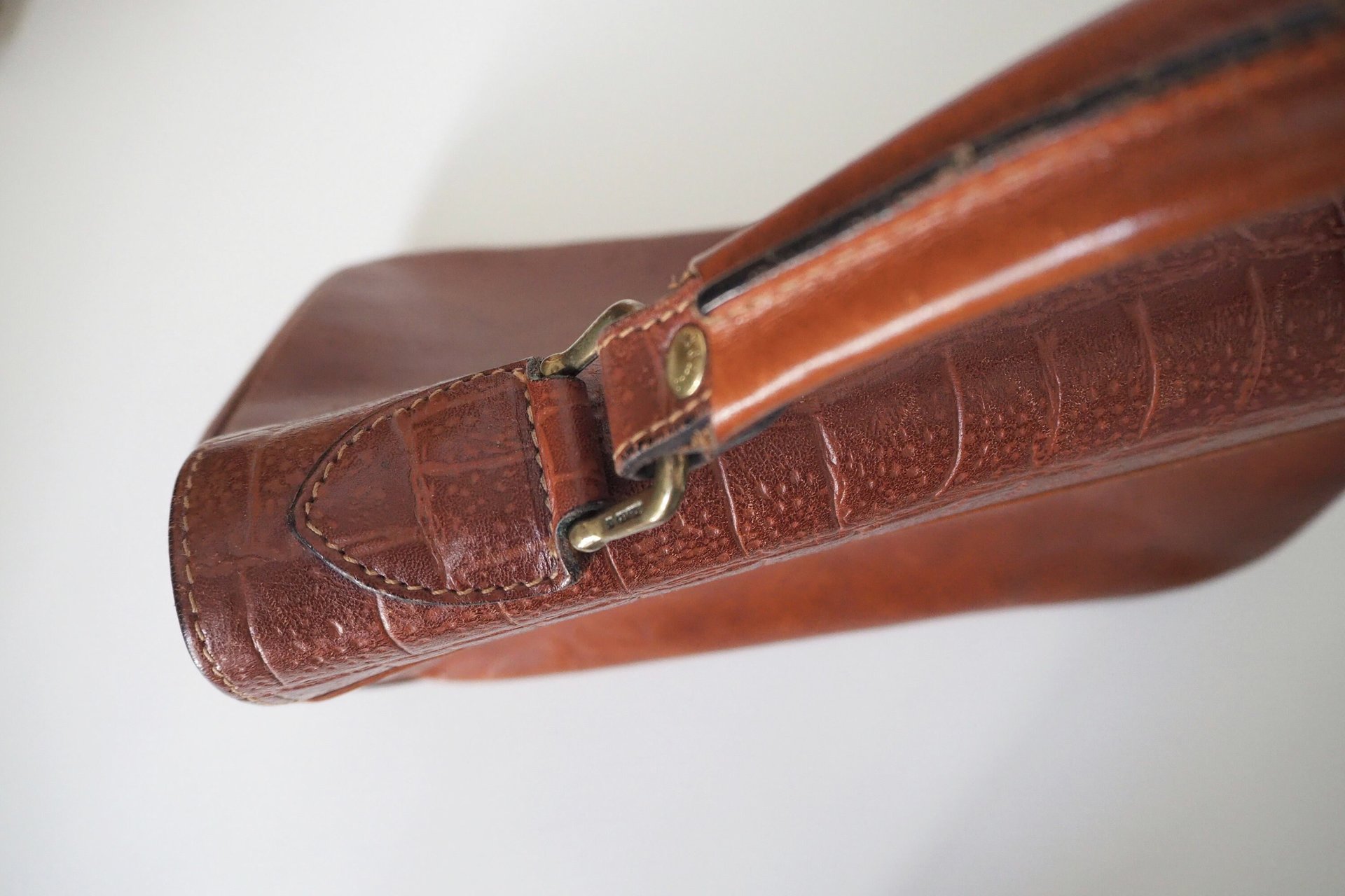 Vintage leather handbag | El Campero leather bag | Top handle bag | Vintage El Campero bag | Brown leather bag