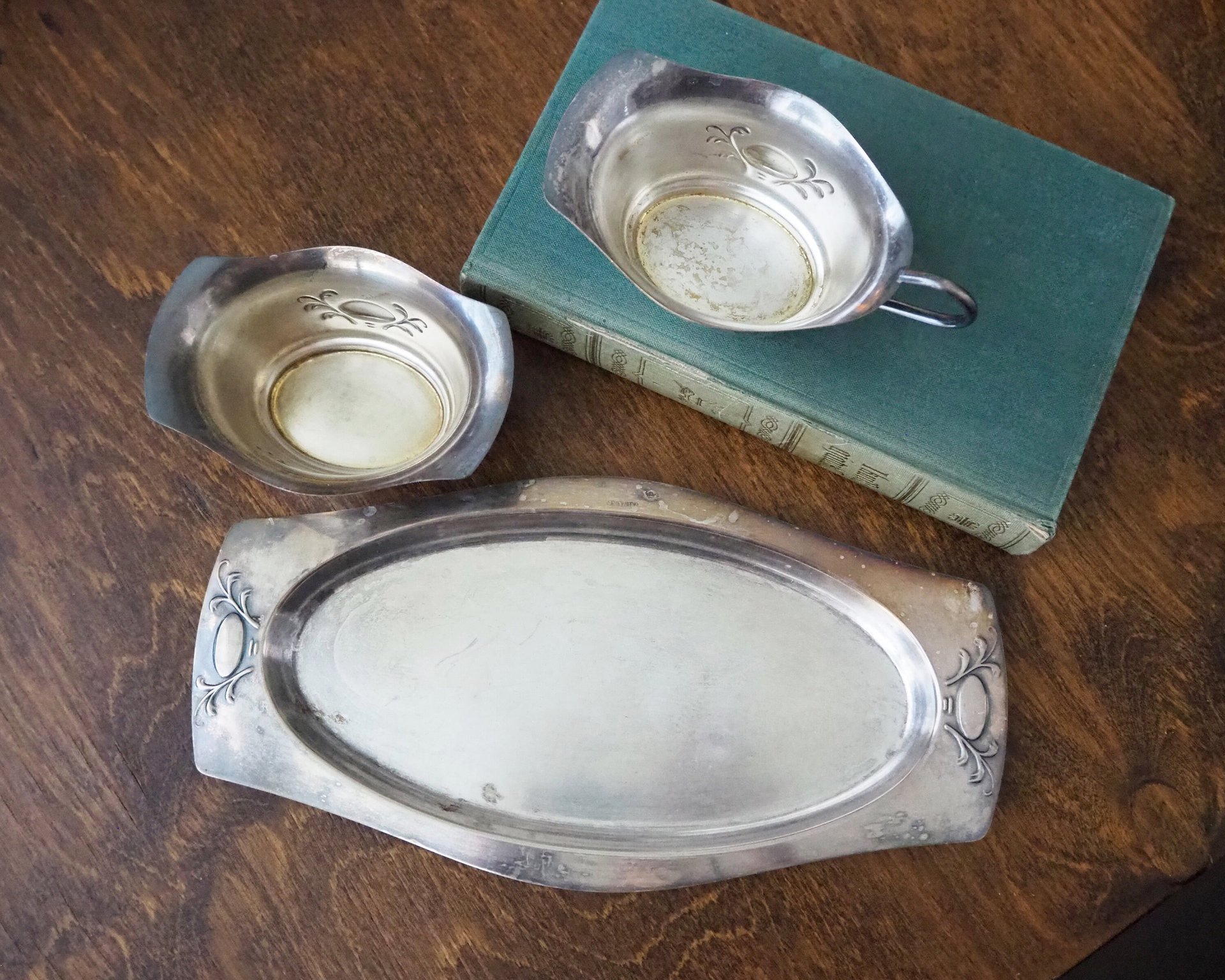 Vintage alpacca creamer and sugar bowl set | Vintage alpacca silver creamer and sugar set | Vintage creamer and sugar bowl set