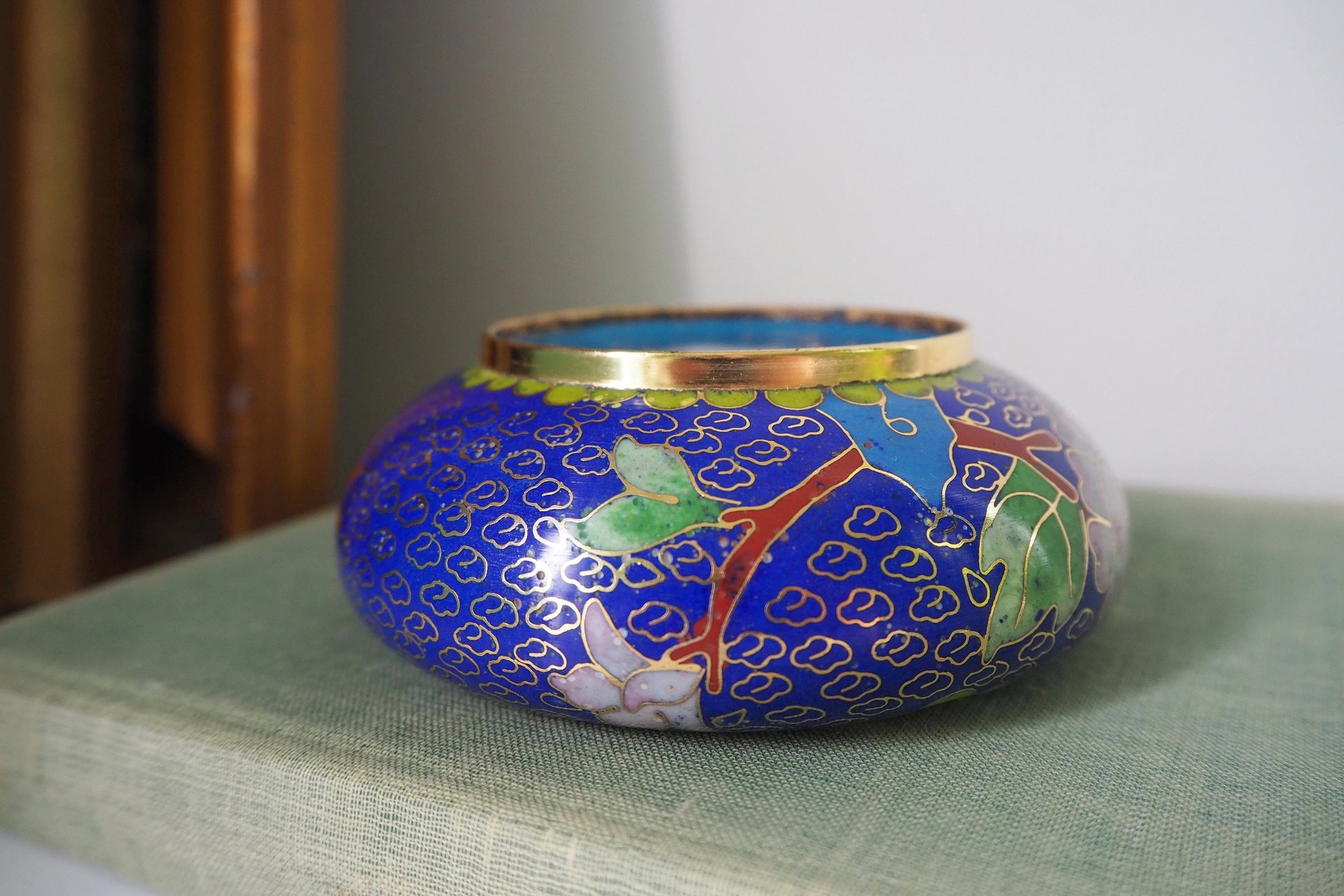 Vintage Cloisonné ashtray | Enameled brass ashtray | Vintage ashtray | Cloisonné ashtray