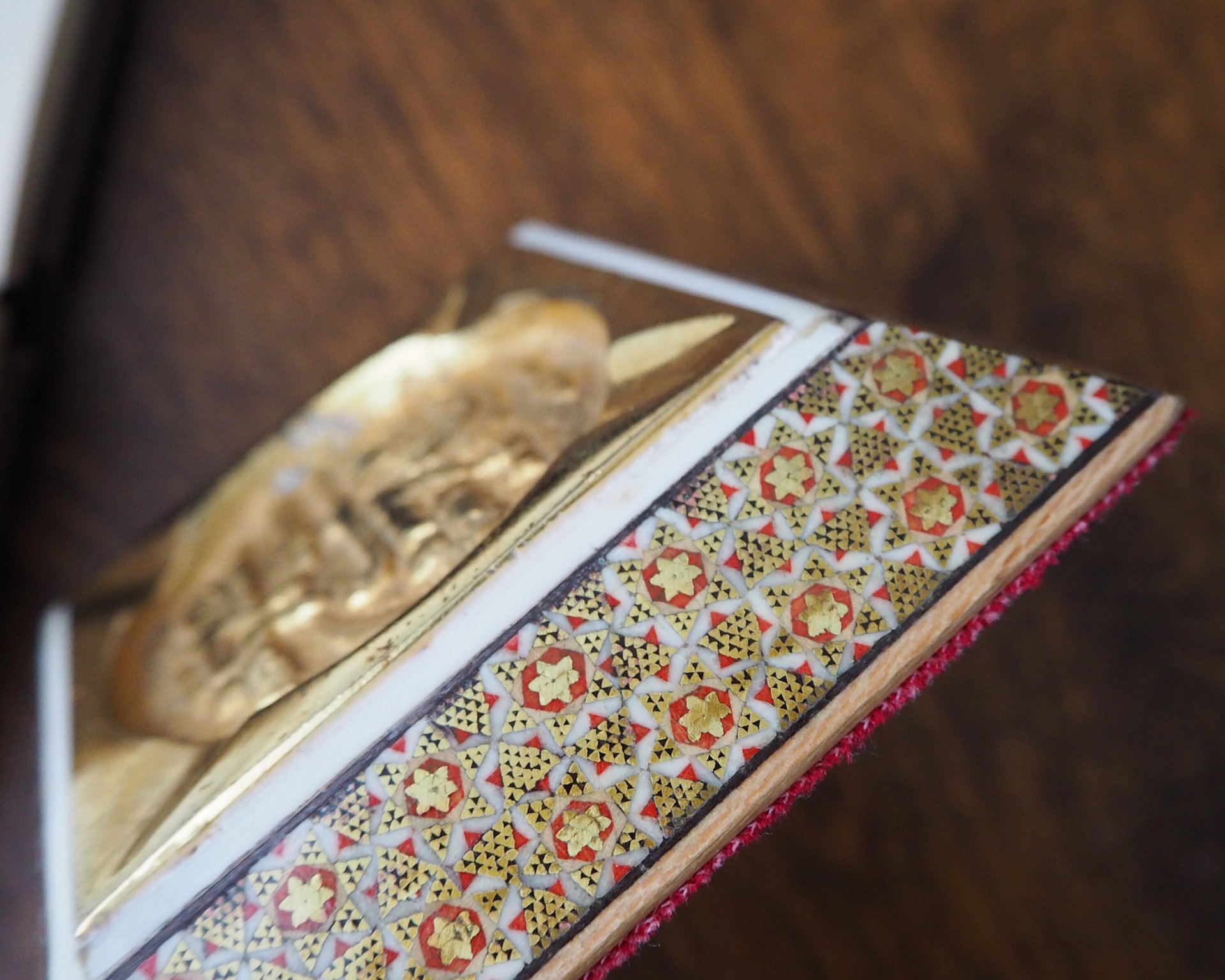 Vintage ashtray | Mosaic inlay ashtray | Brass ashtray | Mosaic ashtray