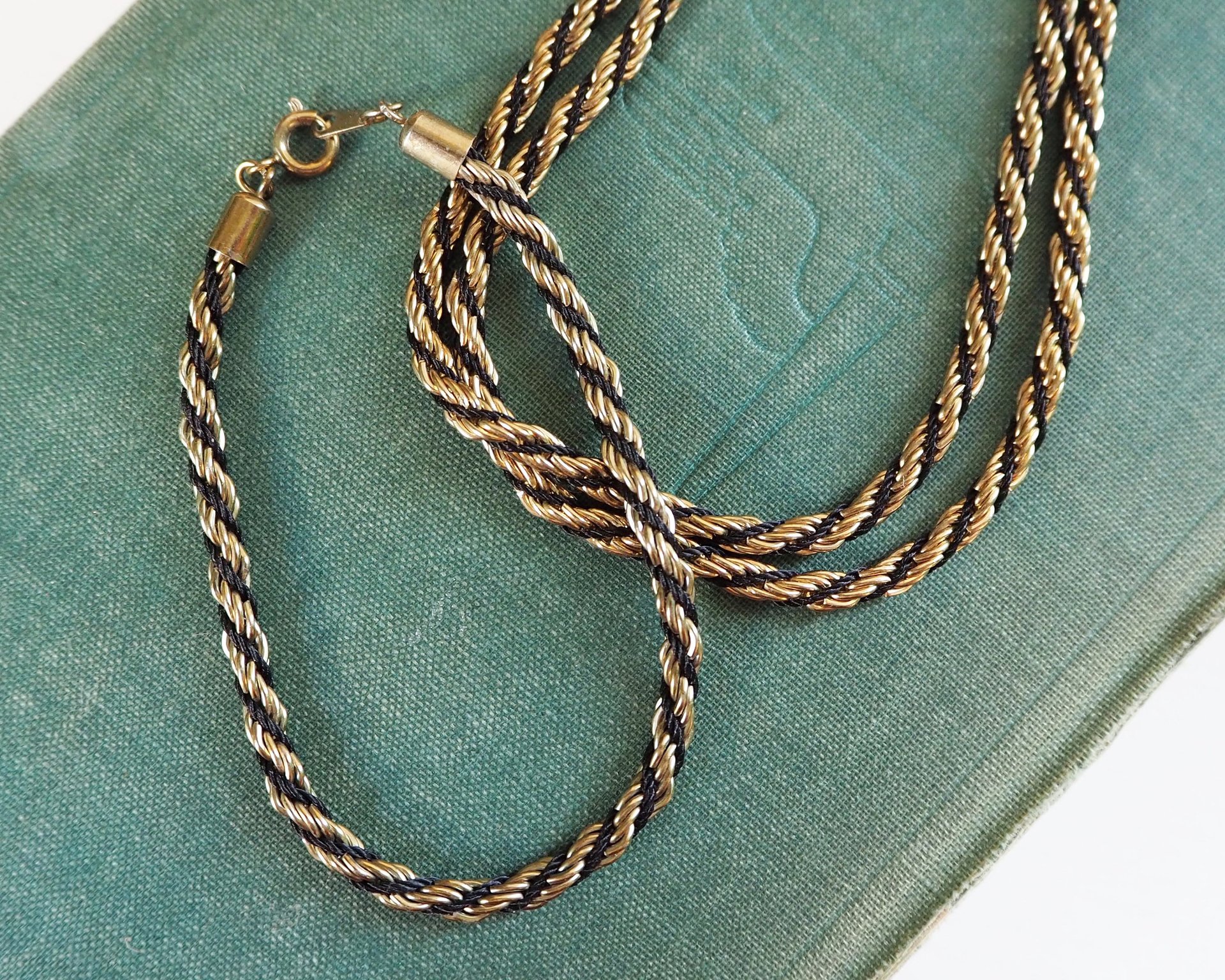 Vintage twist rope necklace and bracelet | Silver tone necklace and bracelet set | Rope chain necklace | Twist rope necklace | Matching set