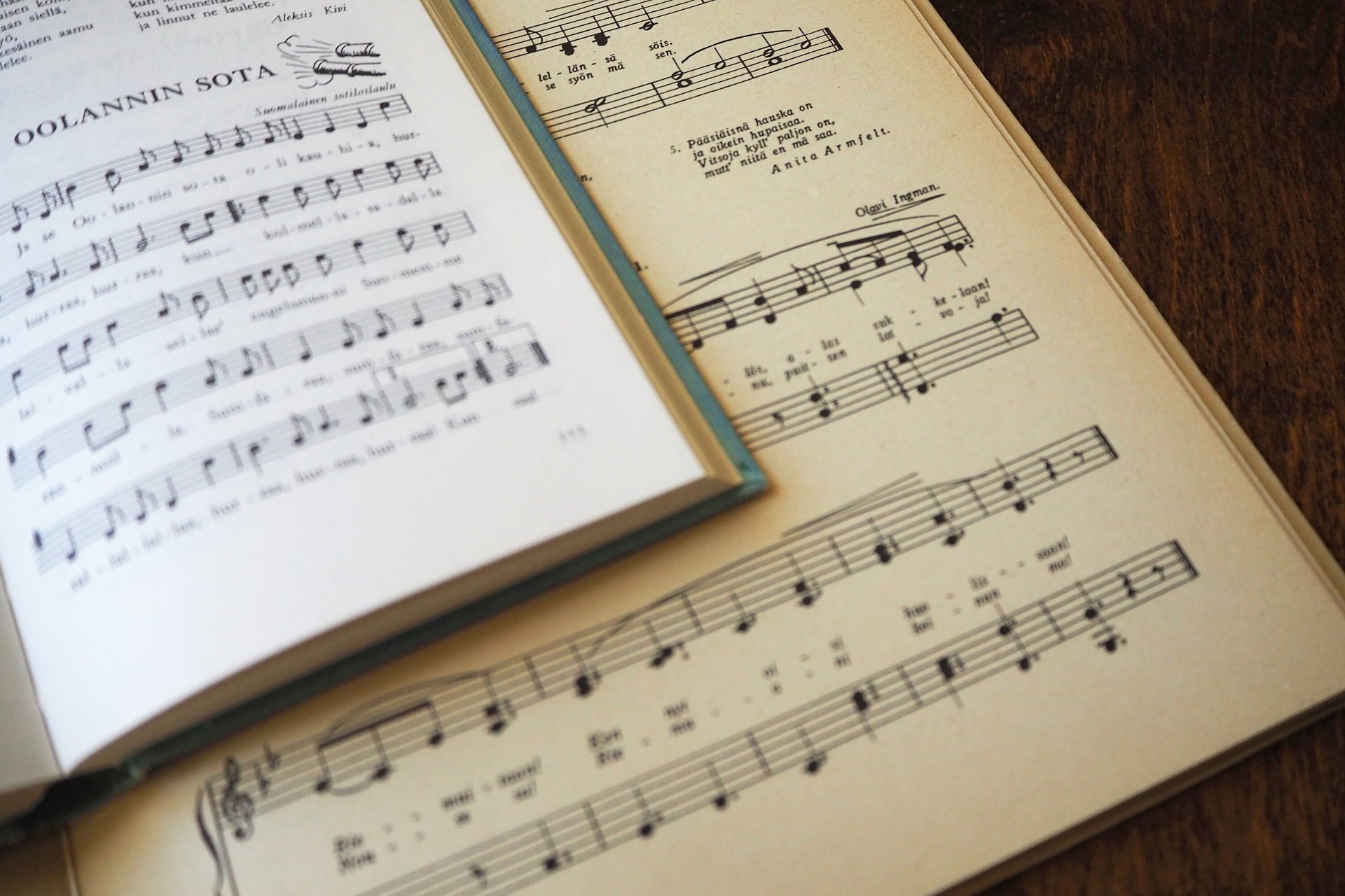 Vintage Finnish music books | Vintage music books | Vintage books from Finland | Vintage sheet music