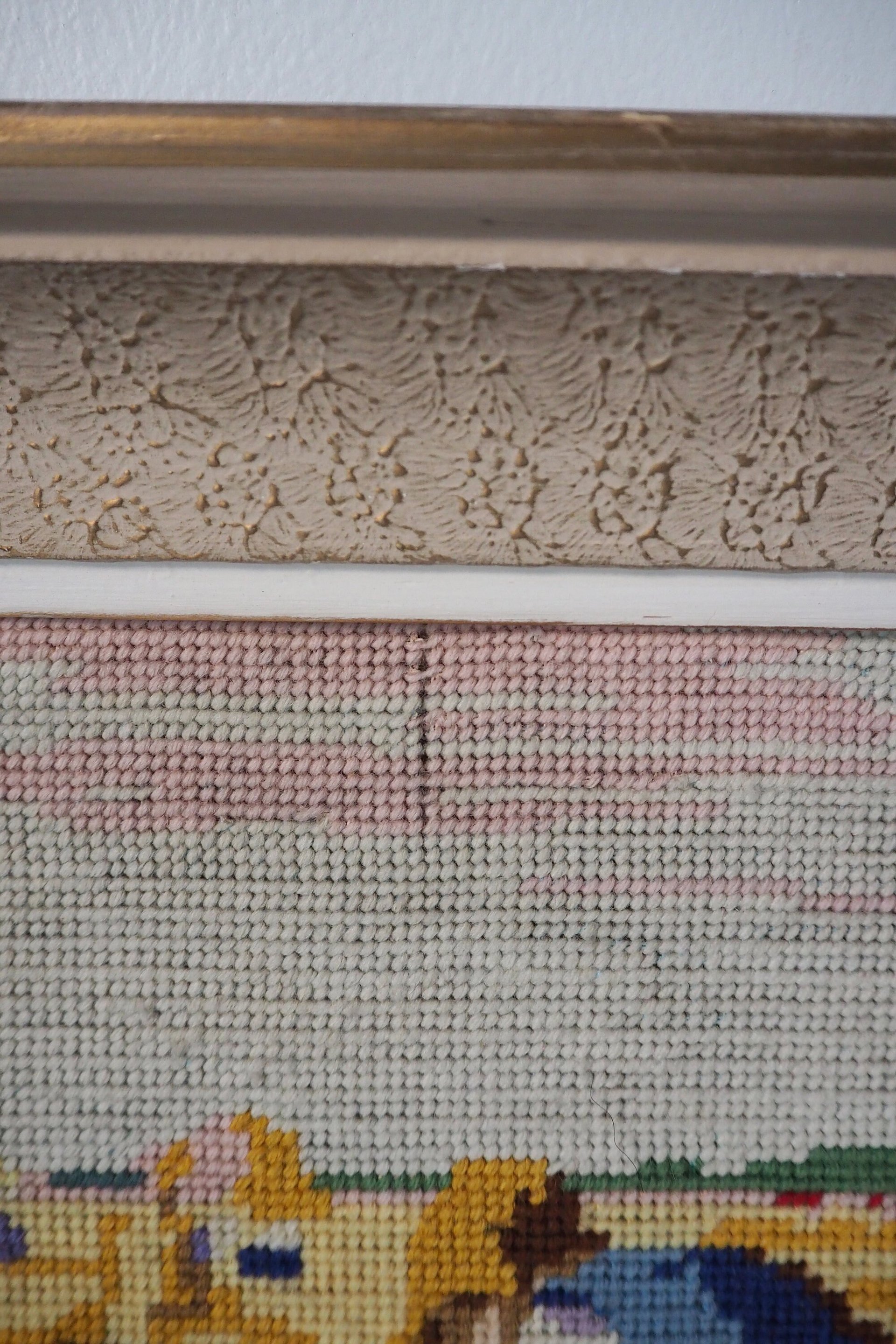 Vintage needlepoint wall art | Scenery needlepoint | Scandinavian wall art | Needlepoint wall hanging | Wool needlepoint