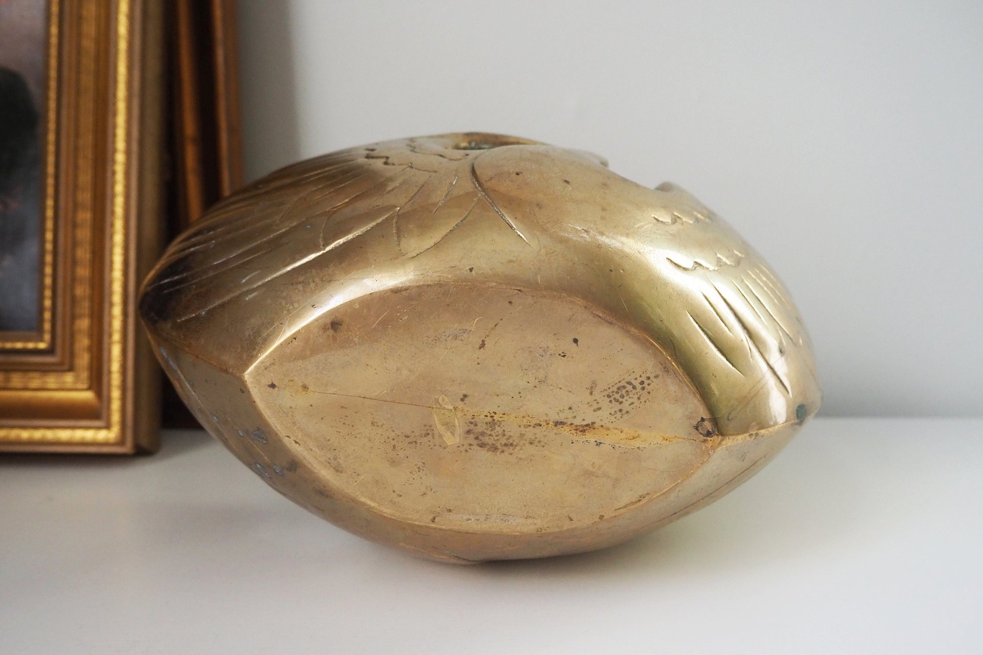 Vintage swan basket planter | Brass planter | Large vintage planter | Brass swan planter | Round swan planter