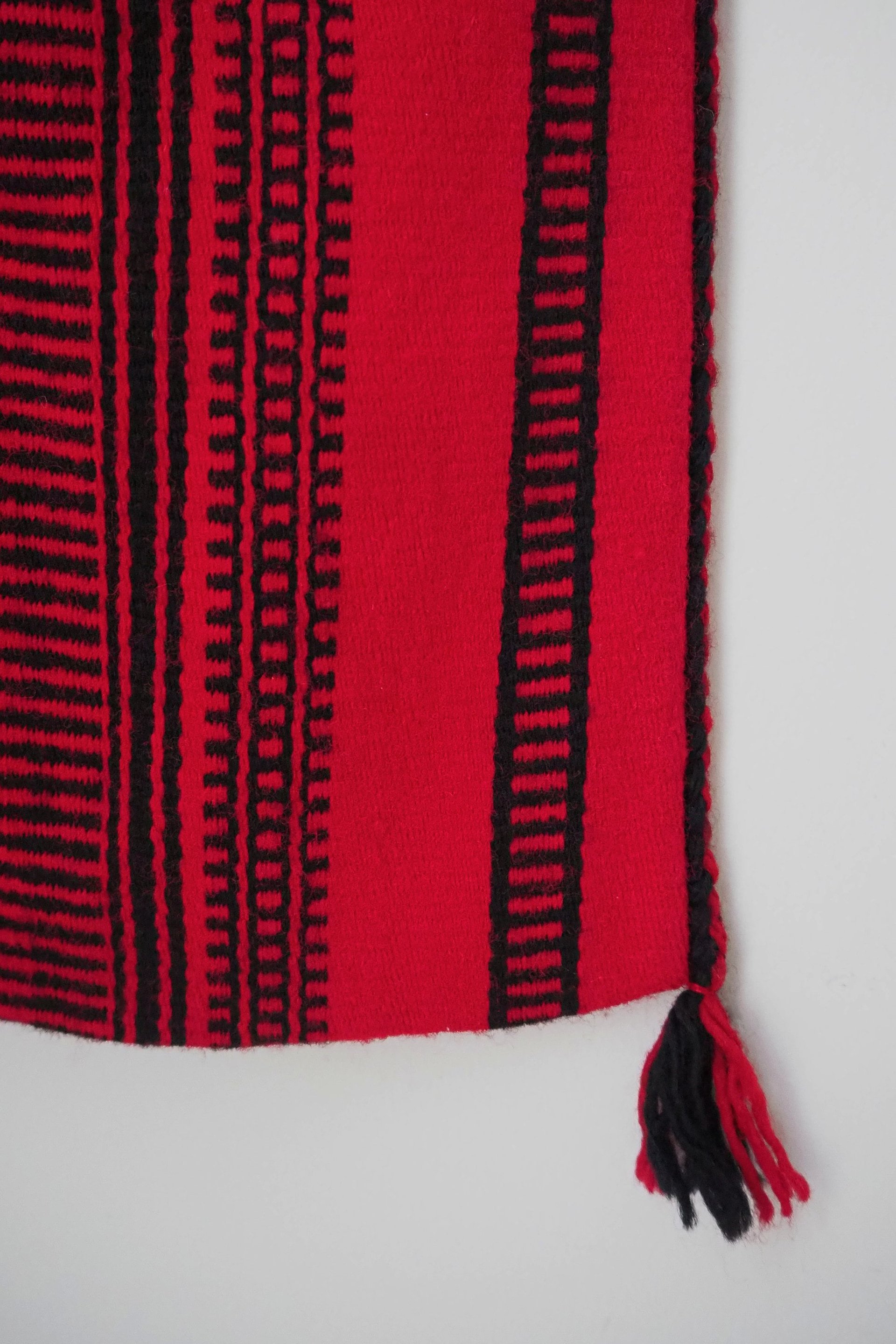 Vintage bag | Red and black shepherd's bag | Wool crossbody bag | Vintage wool bag | Red crossbody bag