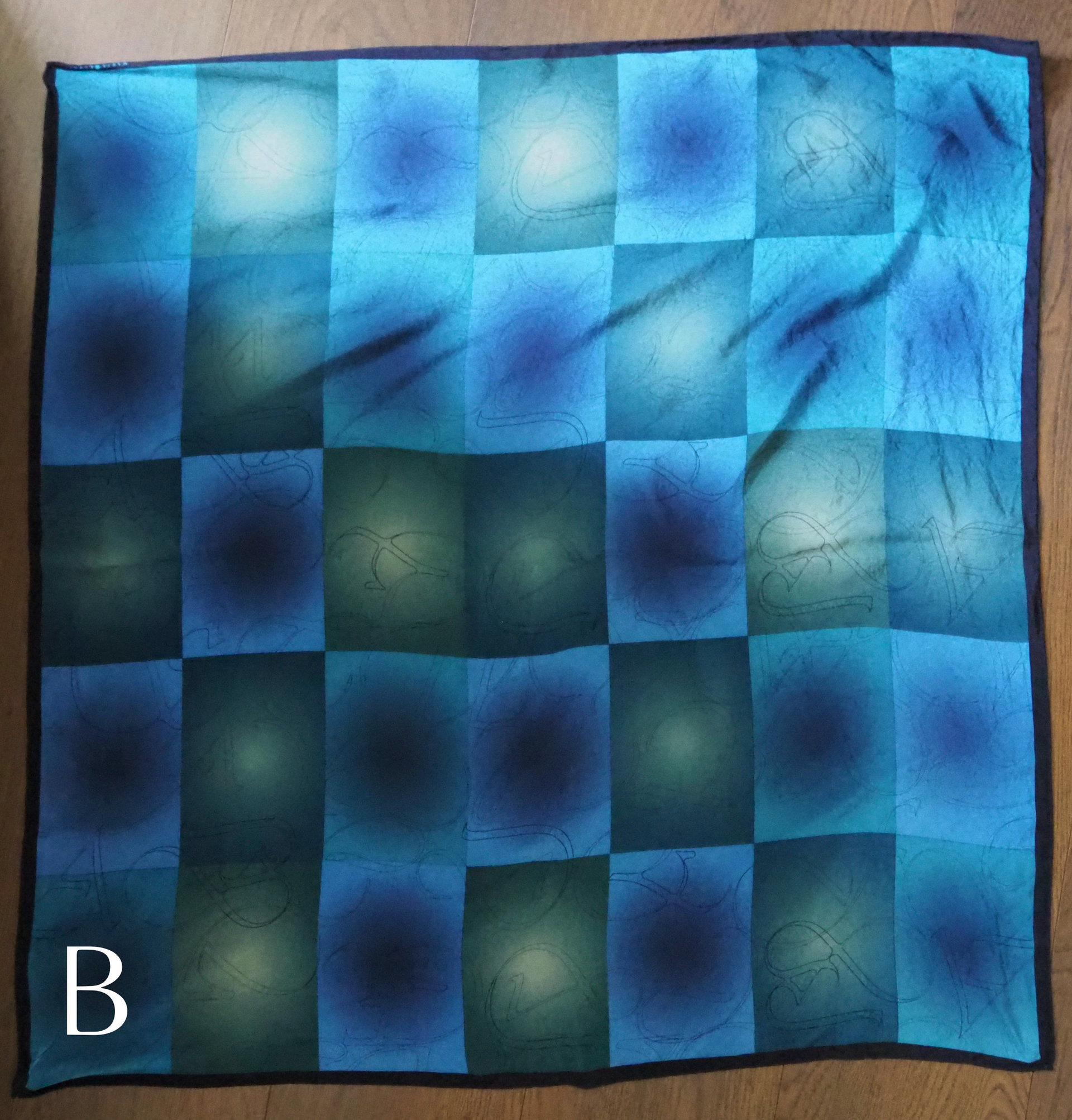 Vintage silk scarf | Vintage Marja Kurki scarf | Marja Kurki silk scarf | Geometric vintage silk scarf
