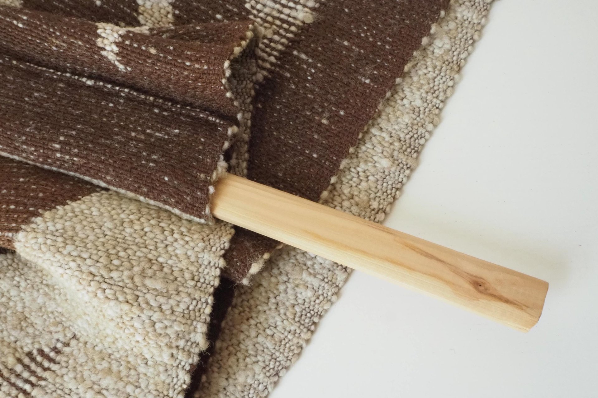 Vintage wall hanging | Large wall hanging | Scandinavian woven textile | Brown and beige wall hanging | Geometric wall hanging