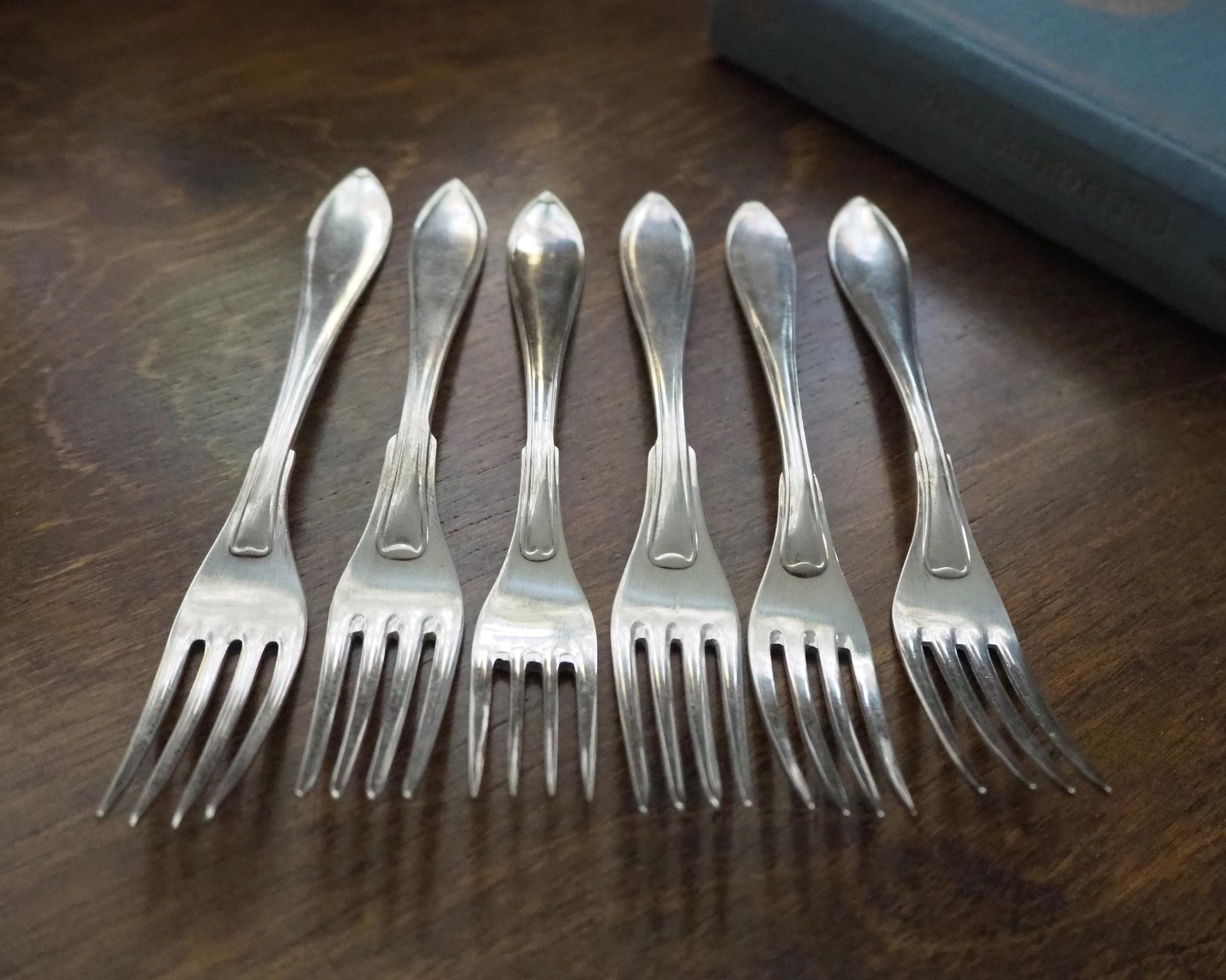 Vintage forks | Alpacca silver forks | Set of six vintage forks | Simple alpacca silver forks | Vintage fork set