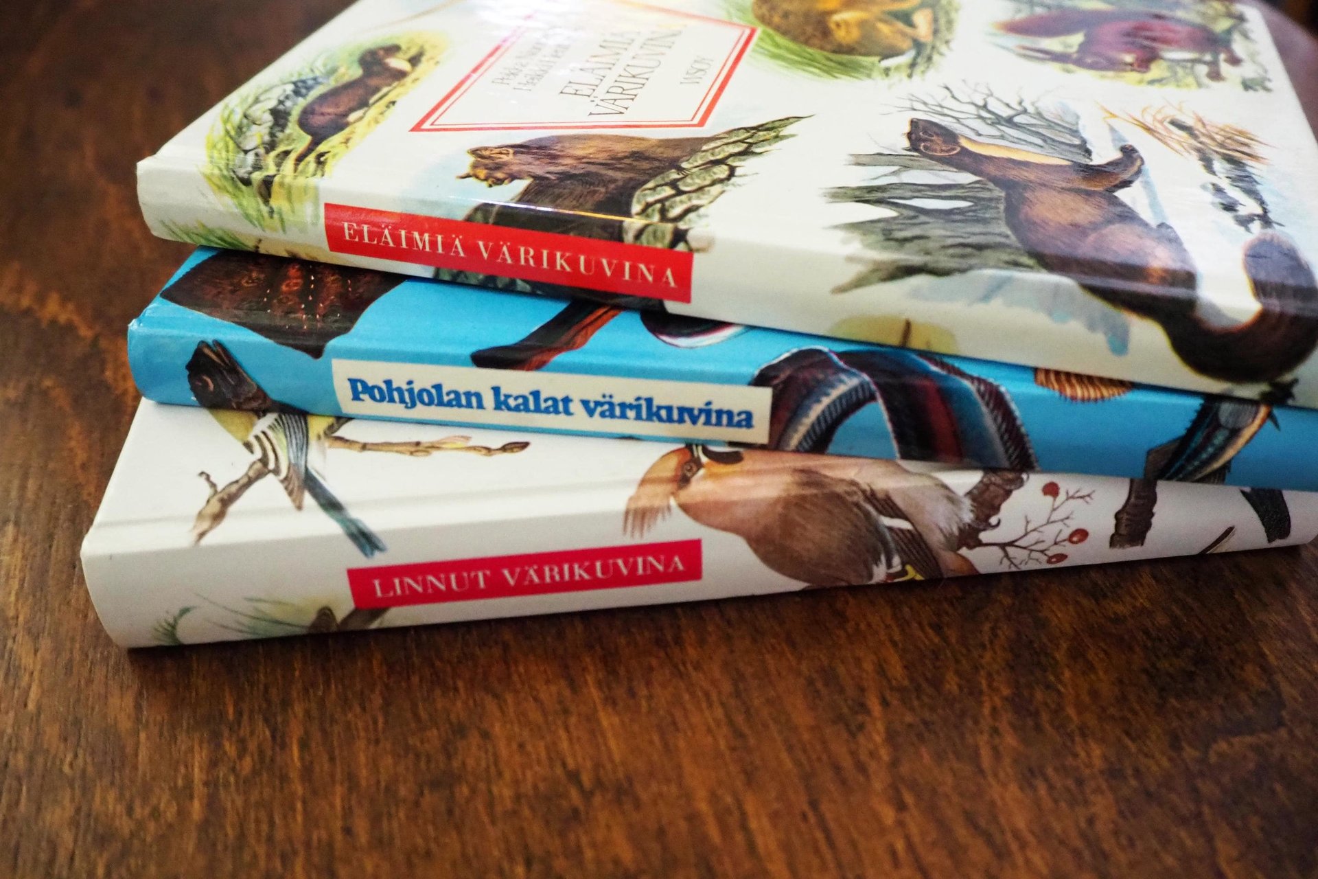 Vintage books | Scandinavian animal, bird and fish books | Illustrated bird, animal and fish books | Vintage illustrations | Finnish books