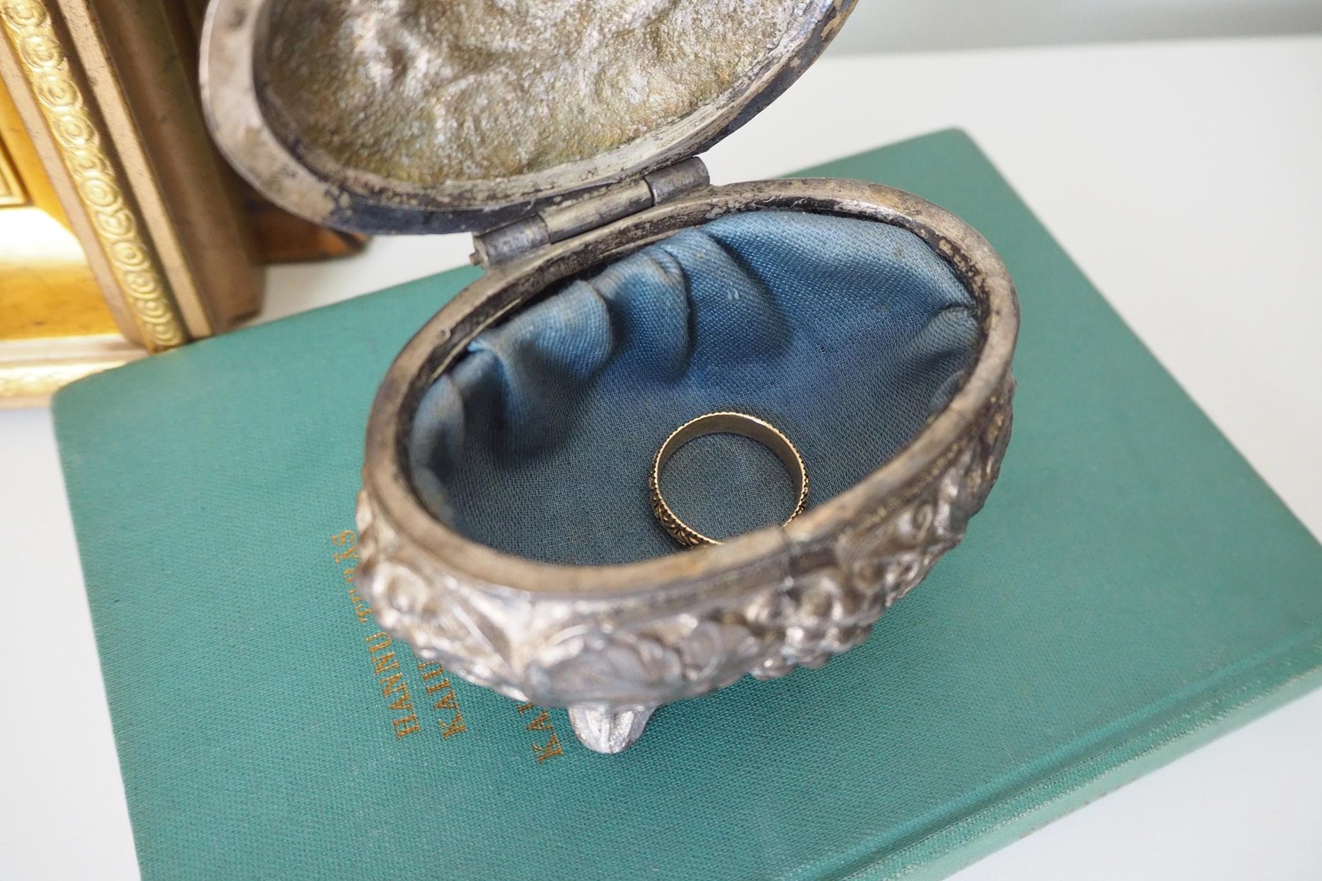 Vintage silver plated jewelry box | Made in Sweden | Vintage silver plated ring box | Vintage Swedish jewelry box