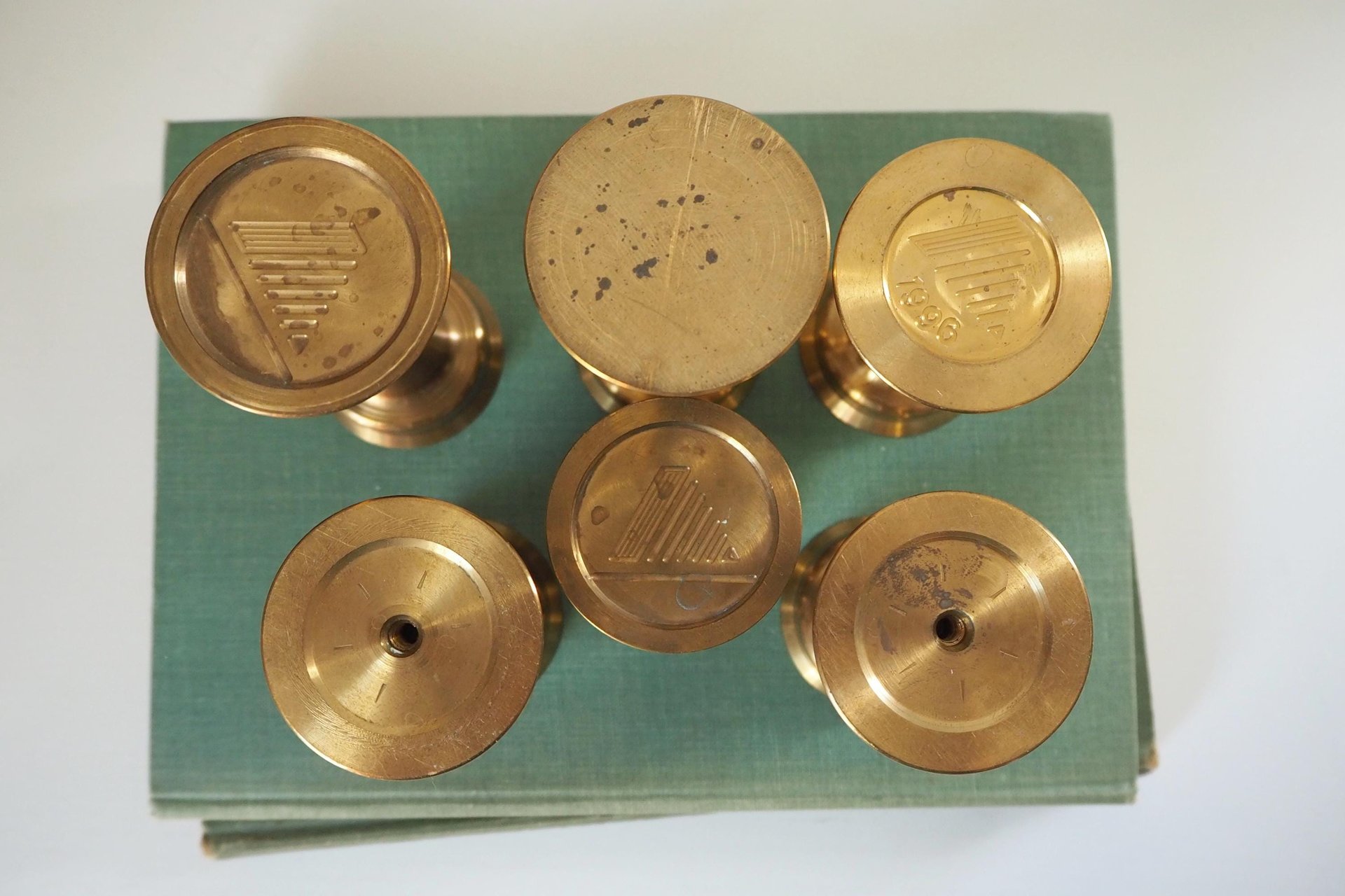 Set of six vintage candlestick holders | Solid brass candlestick holders | Vintage brass candle holders | Matching candle holder set