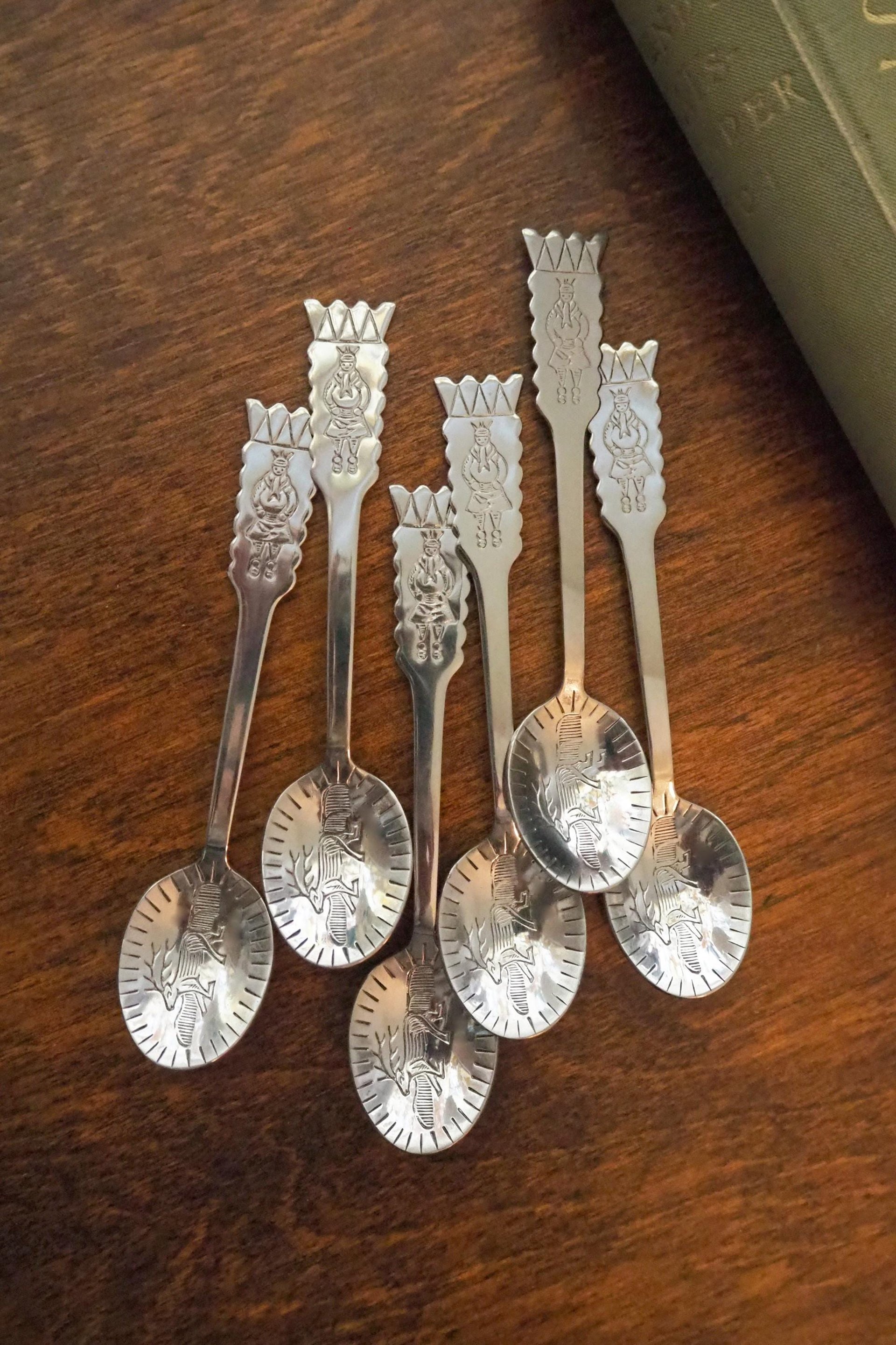 Set of six vintage coffee spoons | Vintage mocca spoons | Small coffee spoons | Nordic spoon set | Vintage Lapland coffee spoons