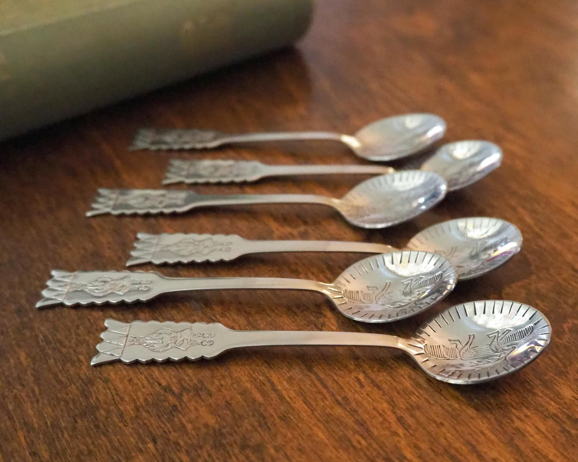 Set of six vintage coffee spoons | Vintage mocca spoons | Small coffee spoons | Nordic spoon set | Vintage Lapland coffee spoons