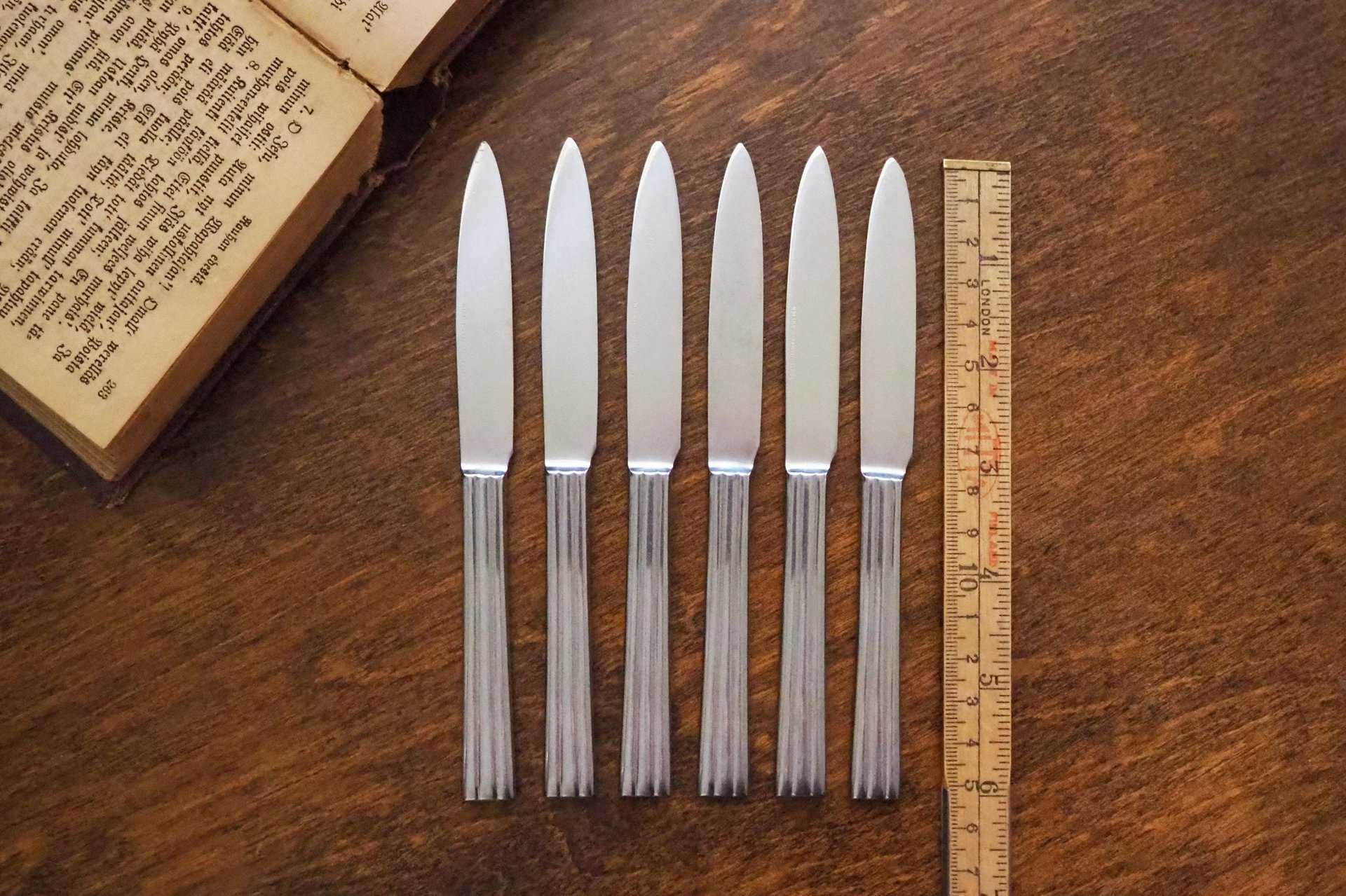 Set of six vintage fruit knives | Gense fruit knives | Midcentury fruit knives | Stainless steel fruit knives | Made in Sweden