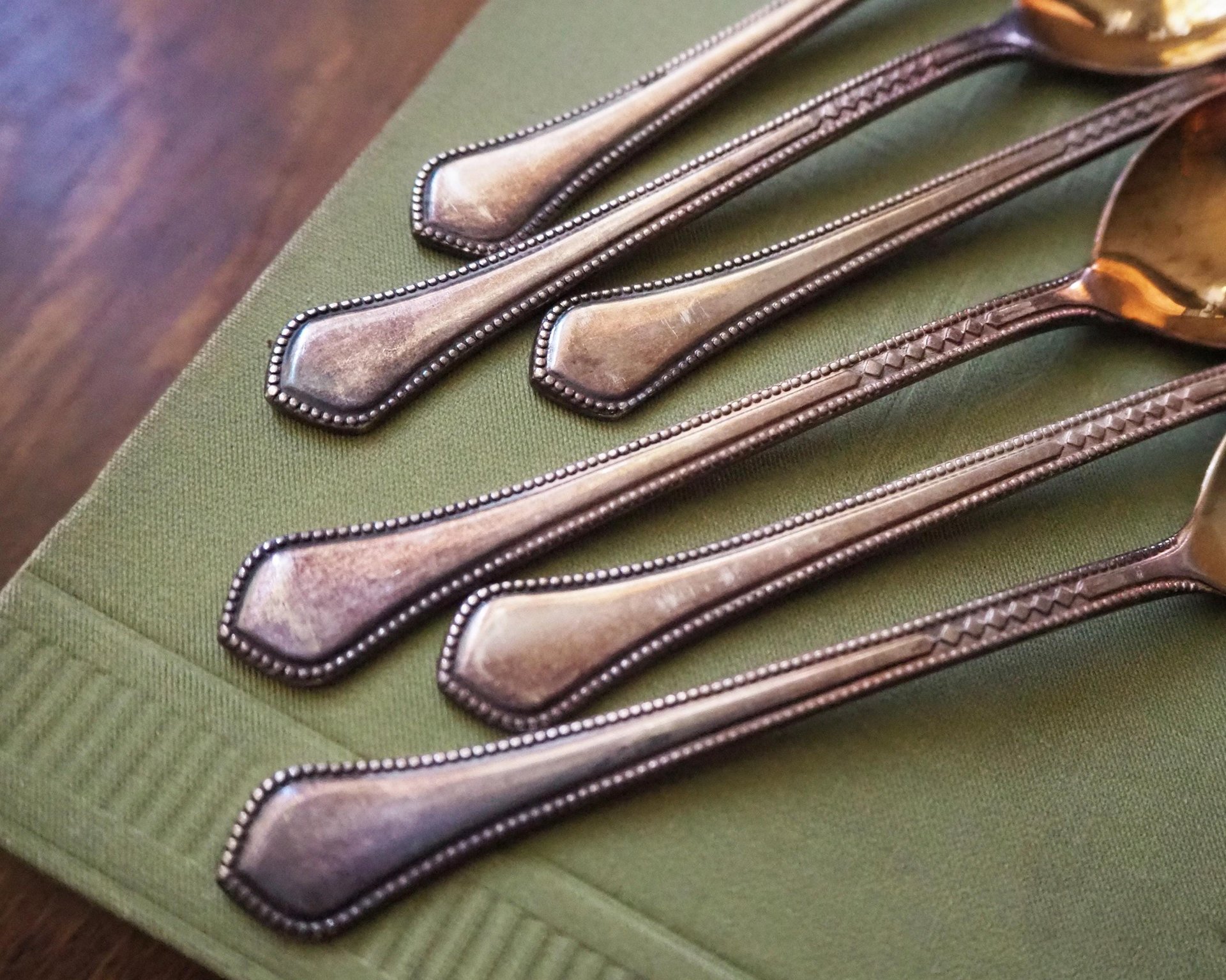 Set of six vintage coffee spoons | Vintage alpacca silver coffee spoons | Melchior spoons | Vintage coffee spoon set | Soviet coffee spoons