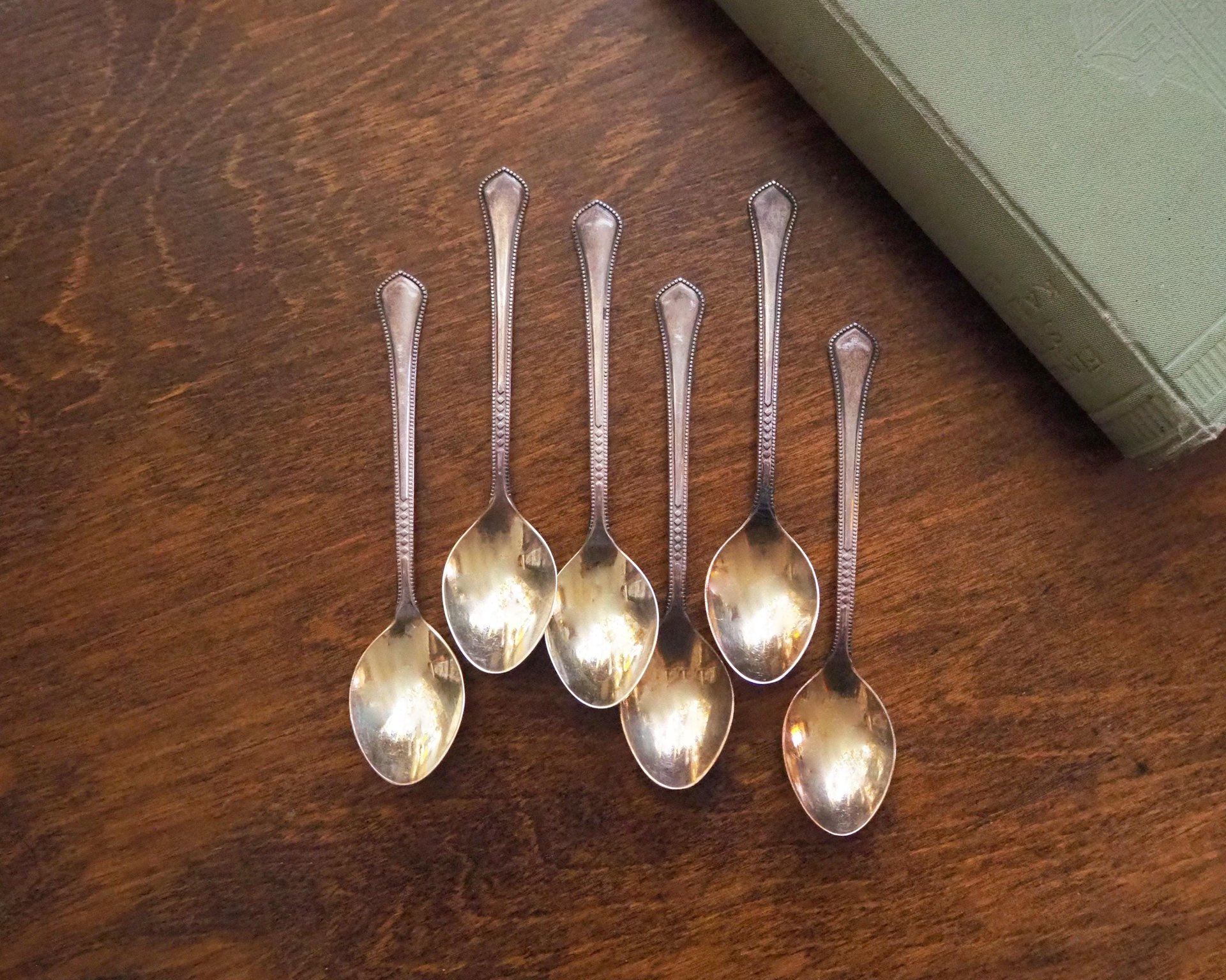 Set of six vintage coffee spoons | Vintage alpacca silver coffee spoons | Melchior spoons | Vintage coffee spoon set | Soviet coffee spoons