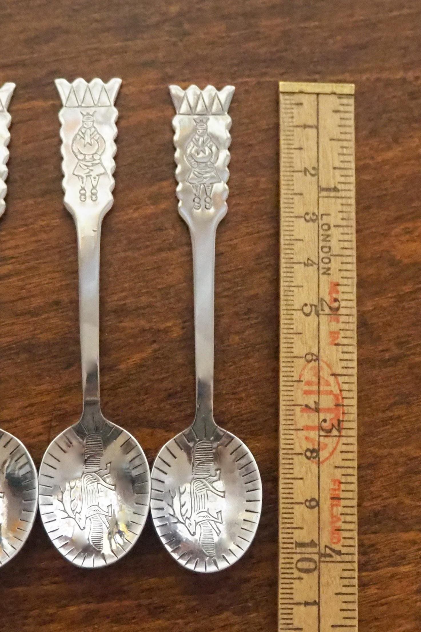 Set of six vintage coffee spoons | Vintage mocca spoons | Small coffee spoons | Nordic spoon set | Vintage Lapland coffee spoons