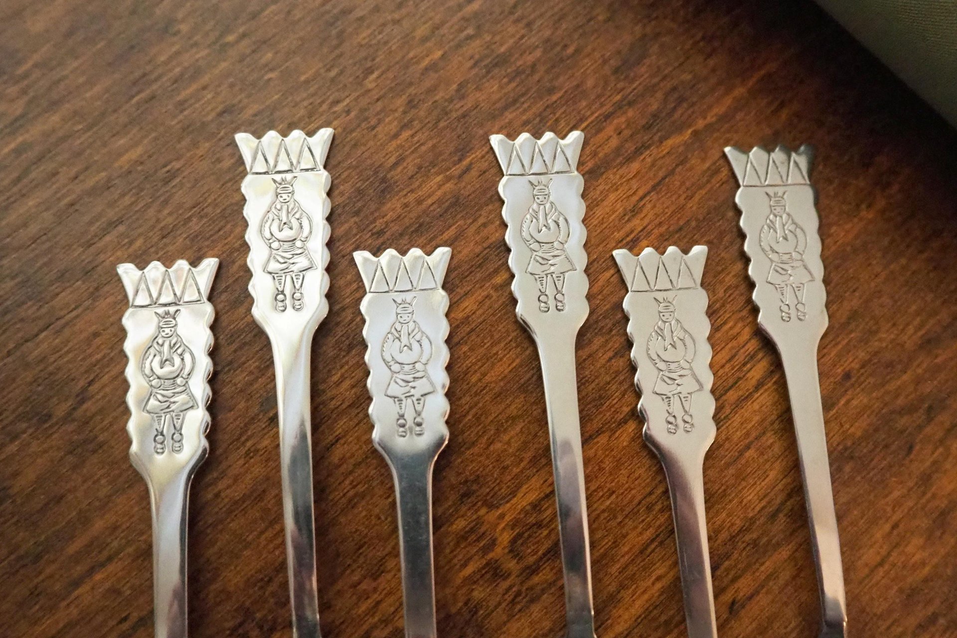 Set of six vintage coffee spoons | Vintage mocca spoons | Small coffee spoons | Nordic spoon set | Vintage Lapland coffee spoons