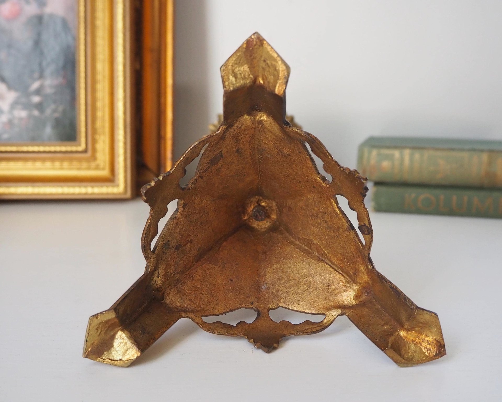 Vintage pricket candle holder | Vintage pricket candle | Tall gold plated pricket candle holder | Pricket candle holder