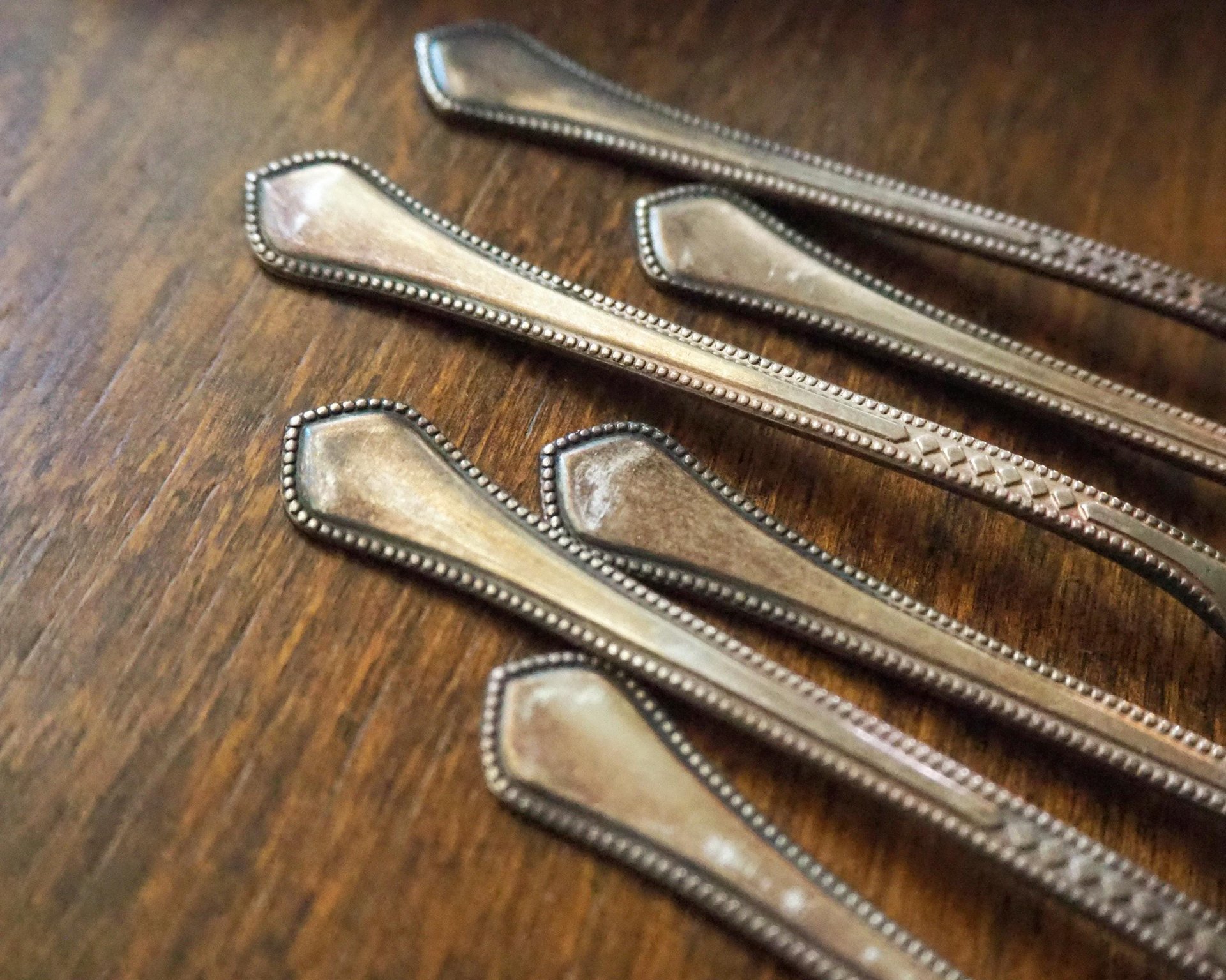 Set of six vintage coffee spoons | Vintage alpacca silver coffee spoons | Melchior spoons | Vintage coffee spoon set | Soviet coffee spoons