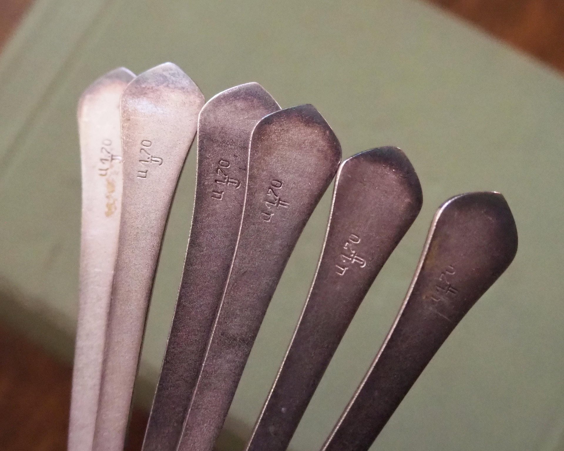 Set of six vintage coffee spoons | Vintage alpacca silver coffee spoons | Melchior spoons | Vintage coffee spoon set | Soviet coffee spoons