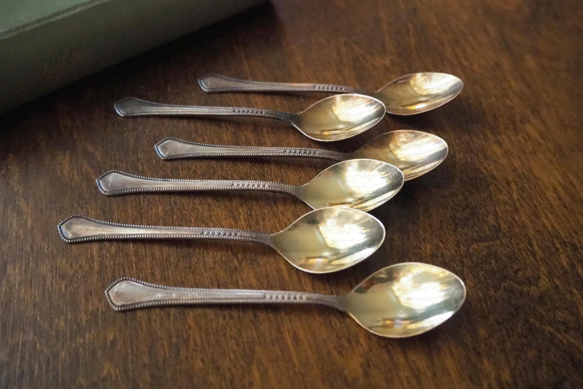 Set of six vintage coffee spoons | Vintage alpacca silver coffee spoons | Melchior spoons | Vintage coffee spoon set | Soviet coffee spoons