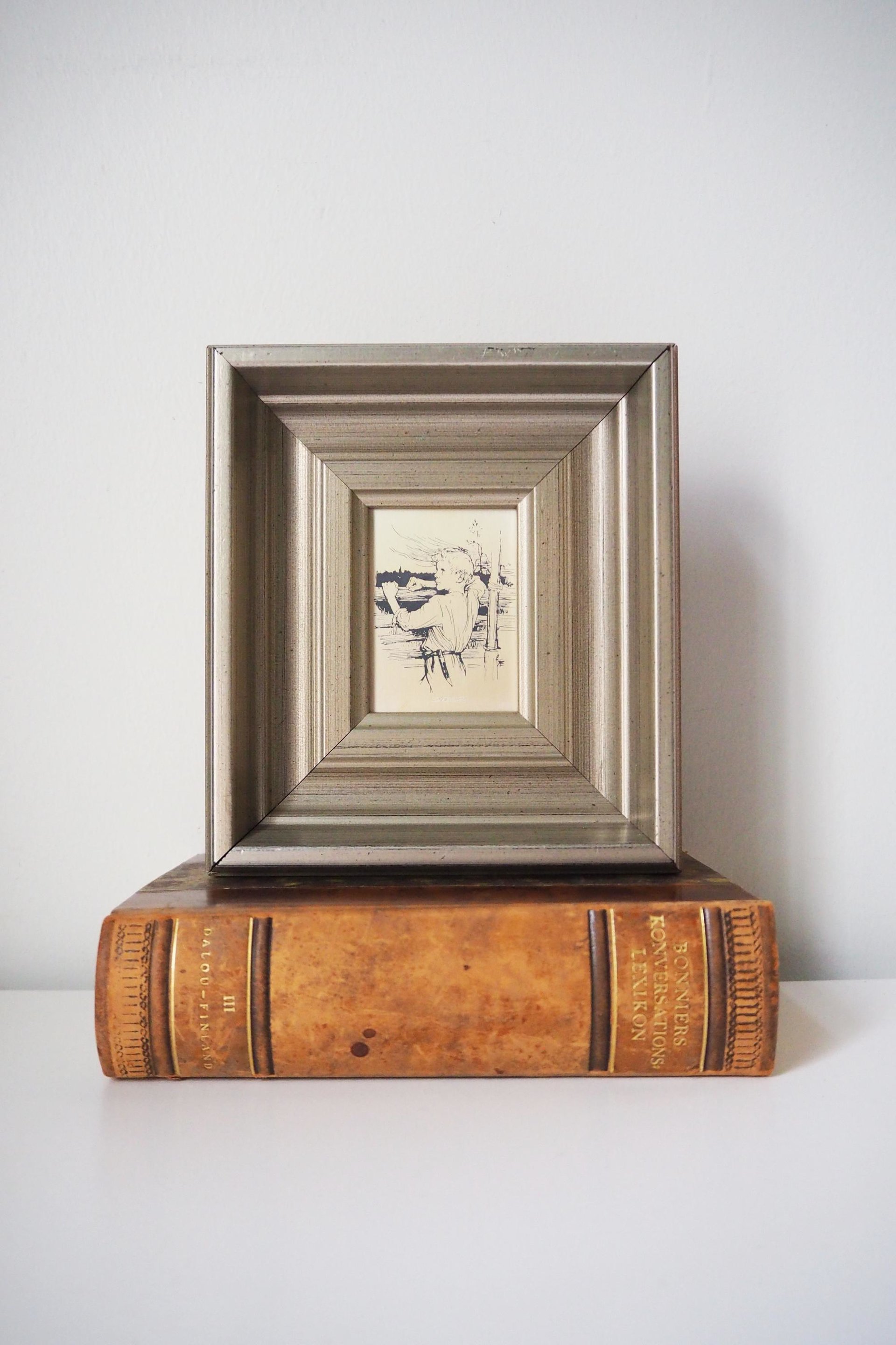 Vintage framed silver etching | Albert Edelfelt | Finnish art | Albert Edelfelt illustration | Etched silver art print | Made in Finland